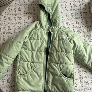 The North Face hooded Green Puffer Jacket